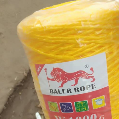 18KD Diameter 2mm Tanzania Polypropylene Baler Twine Yellow Color 4 Sizes